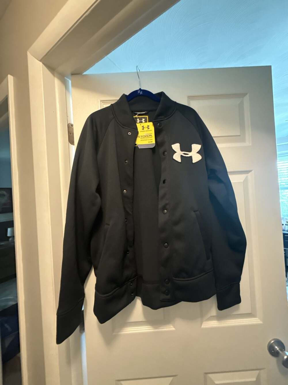 Under Armour ColdGear Storm Varsity Jacket Black Size Medium